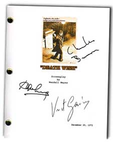 death wish 1974  signed movie script