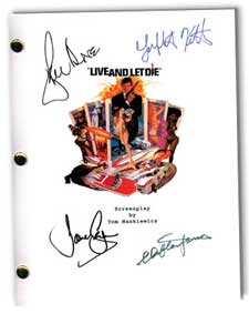 live and let die 1973  signed script