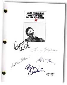 one flew over the cuckoo's nest signed script