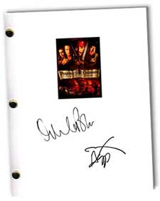 pirates of the caribbean signed script