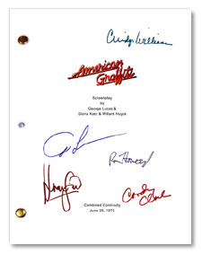 American Graffiti signed movie script