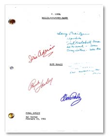 blue hawaii autographed movie script