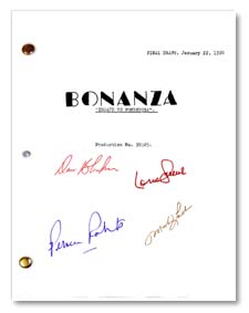 bonanza tv autographed script