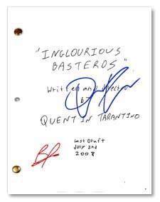 inglourious basterds signed script