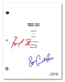 howard stern's private parts signed script