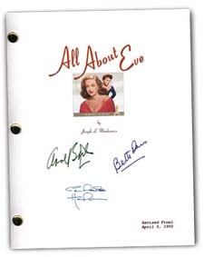 all above eve movie script autographed