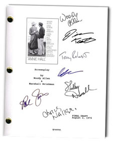 annie hall autographed movie script