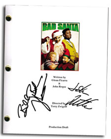 bad santa autographed movie script