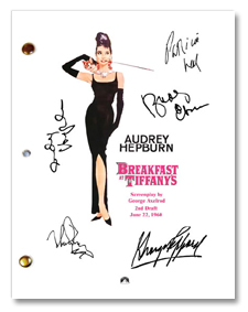 breakfast at tiffany's autographed movie script