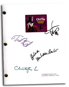 charlie chocolate factory autographed script
