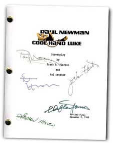 cool hand luke autographed script