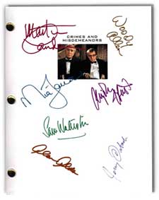 crimes and misdemeanors autographed script