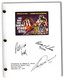 Day the earth stood still signed movie script