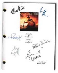 gladiator signed script