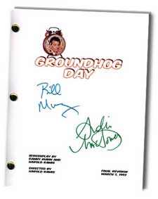 groundhog day signed script