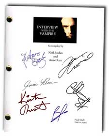 interview with the vampire signed script