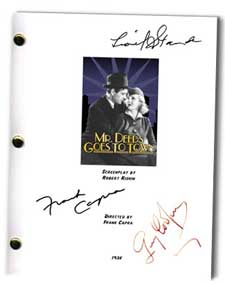 mr deeds goes to town 1936 signed script