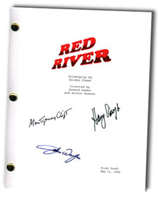 red river signed script