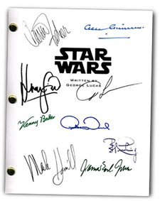 star wars  signed script