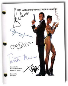 a view to a kill  signed script