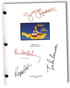 yellow submarine signed script