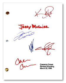 jerry maguire  signed script