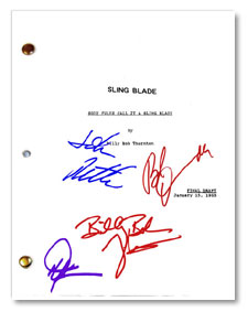 sling blade signed script
