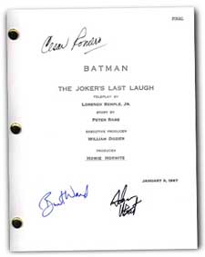 batman 1967 tv signed script