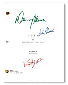 autographed 2012 movie script