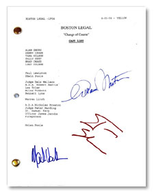 boston legal change of course signed script