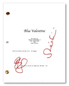 blue valentine autographed movie script