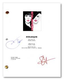 burlesque autographed movie script