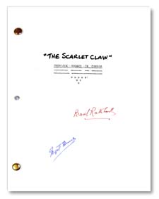 the scarlet claw  signed script