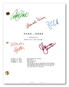 star trek  signed script